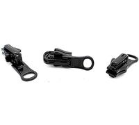 Zipperstop Zipper Repair Kit - #5 Vislon Reversible Fancy Sliders - Choose Your Color - (3 Sliders Per Pack & 6 Top Stops) Made In The USA (Black)