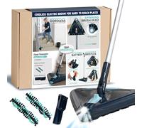 Zippi Deeper Sweeper Max Plus - 2026 Version Lightweight Sweeper, Triangular Design Allows for Sweeping in Corners, Perfect for Short Carpet Hardwood and Tile, LED Light, 1 Hr Cleaning Time