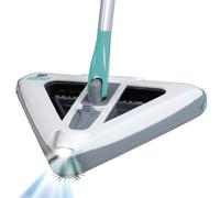 Zippi Sweeper Pro - 2025 New and Improved Lightweight Sweeper, Perfect for Short Carpet Hardwood and Tile, Triangular Design Allows for Sweeping in Corners, LED Light, 1 Hr Cleaning Time