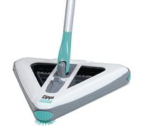 Zippi Sweeper Standard - 2025 New and Improved Lightweight Sweeper, Perfect for Short Carpet Hardwood and Tile, Triangular Design Allows for Sweeping in Corners, LED Light, 30 Minutes Cleaning Time