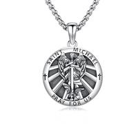 ZIPPICE 925 Sterling Silver Sacred Amulet Necklace Protective Pendant Jewellery for Men, Sterling Silver