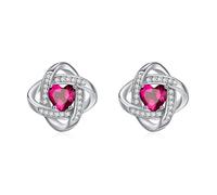 ZIPPICE July Birthstone Earrings 925 Sterling Silver Stud Earrings Celtic Knot Stud Birthstone Jewellery Gifts July Birthday Gifts for Women Mom