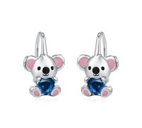 ZIPPICE Koala Hoop Earrings 925 Sterling Silver Animal Dangle Drop Dangling Earrings Koala Jewellery Gifts for Women Daughter