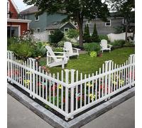 Zippity Outdoor Products ZP19048 Washington No-Dig Picket Fence, White