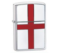 Zippo Windproof Lighter - St. Georges - Brushed Chrome Finish - Refillable for Lifetime Use - Adjustable Flame - Gift Box - Metal Construction - Made in USA, Nicht zutreffend