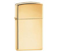 Zippo 1654B Lighter 60001177 Polished Slim Petrol Lighter, Brass, Brass High Polish, 1 x 3.5 x 5.5 cm, Gold