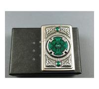 Zippo 16552 Lighter, Chrome, Green, Standard