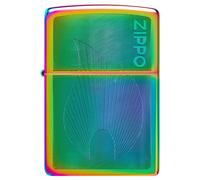 Zippo Windproof Lighter, Dimensional Flame Design - Multicoloured, Auto-Engraved - Refillable, Reusable, Windproof Design - Comes in Gift Box - Made in USA