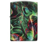 Zippo Windproof Lighter, Psychedelic Swirl Design - 540° Glow-in-the-Dark - Refillable, Reusable, Windproof Design - Comes in Gift Box - Made in USA