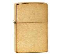 Zippo Armor Lighter - Brushed Brass, Amber