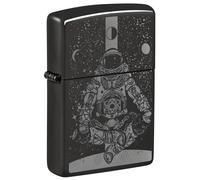 Zippo Astronaut in Space Storm Lighter Photographic Print Refillable, Windproof Design, Gift Box, Made in USA, Black with Optimal Gloss