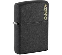 Zippo Black Crackle with laser logo