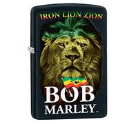 Zippo Bob Marley 16805 Black Matte Spring 2017 Lighter, Chrome, Silver, 5.8 x 3.8 x 2.0 cm