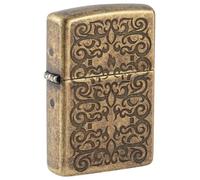 Zippo Brass Antique Golden Mechanical Lighter, Standard Petrol Insert