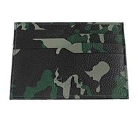 Zippo - Card Case, Leather, Green Camouflage, Credit Card Holder for Women and Men, 8 Card Slots, 1 Slip Pocket