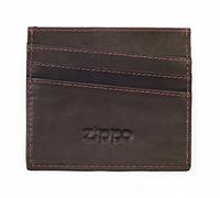 Zippo - Card Case, Leather, Mocha, Credit Card Holder for Women and Men, 5 Card Slots