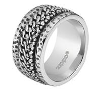 Zippo Chain Ring - 62 Europe Size in Silver Zippo Silver One Size