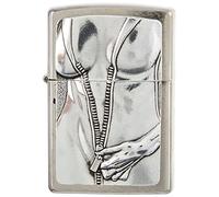 Zippo Lighter Zipper - Girl Sexy Woman - Brass Stainless Steel Chrome Gas