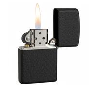 Zippo Classic Black Crackle Pocket Lighter - Windproof & Refillable Flip-Top