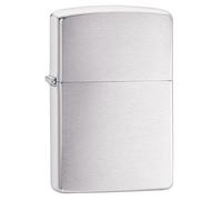 Zippo Classic Brushed Chrome Windproof Lighter - USA Made, Flip Top, Silver
