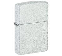 Zippo, Windproof lighter made of robust metal, elegant design and textured surface, ideal for adventurers durable, Refillable for lifetime use, Classic Glacier, Chrome, One Size