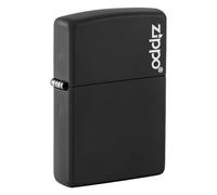 Zippo Classic Lighter with Zippo Logo Windproof Flip-Open Steel Black Matt