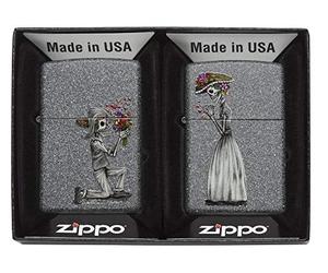 Zippo Day of The Dead Skulls Regular Lighter - Iron Stone, 1 x 3,5 x 5,5 cm