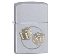 Zippo DICE Windproof Lighter - Satin chrome™, standard