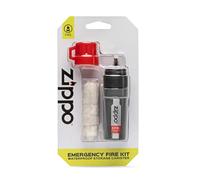 Zippo Emergency Fire Starter Set, Outdoor Survival Fire Starter with Flint, Tinder and Friction Wheel, Fire Steel Alternative for Camping Bushcraft