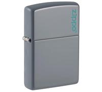 Zippo Flat Grey Logo Pocket Lighter