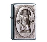 Zippo Genuine Keyhole Emblem - Woman Design Windproof Flip-Top Lighter, USA Made
