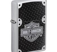 Zippo Harley-Davidson Carbon Fiber Satin Chrome Pocket Lighter