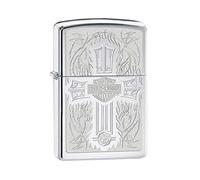 Zippo Harley Davidson Cross Regular Lighter - High Polish Chrome