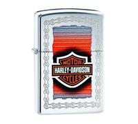 Zippo Harley Davidson Lighter Bike Chain Silver Windproof Flame Fuel Refillable