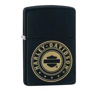Zippo Harley Davidson Lighter Gold Logo Black Matt Finish Windproof Refillable