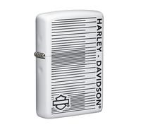 Zippo Harley Davidson Lighter Tyre Track White Matt Design Windproof Refillable