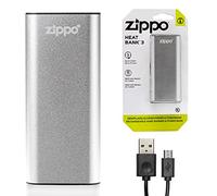 Zippo Heatbank 3 Rechargeable Lithium Iron Hand Warmer With Power Pack - Silver, Size 3H