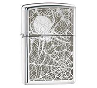 Zippo Hidden Spider Lighter - High Polished Chrome, 6X4 Cm