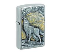 Zippo Howling Wolf Chrome Lighter - A26117
