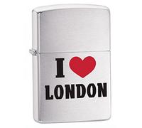 Zippo I Love London Lighter - Chrome
