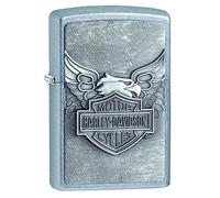 Zippo Iron Eagle Emblem Lighter - Street Chrome