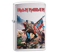 Zippo Windproof Lighter Metal Long Lasting Zippo Lighter Best with Zippo Lighter Fluid Refillable Lighter Perfect for Cigarettes Cigars Candles Pocket Lighter Fire Starter Iron Maiden Trooper