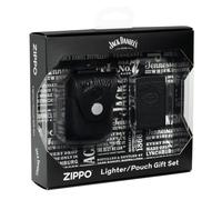 Zippo Jack Daniel's Black Matte Pocket Lighter and Pouch Gift Set