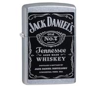 Zippo Jack Daniel's Label Brass Petrol Lighter, Street Chrome, 207 60001202 1 x 3.5 x 5.5 cm
