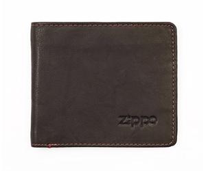 Zippo Leather bi fold Wallet 11cm Mocha