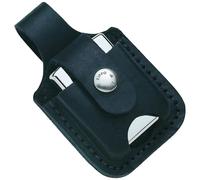 Zippo Leather Pouch With Loop Open - Black