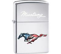 Zippo Lighter 60004523 Ford MUSTANG Polished Chrome Color Lasered Sturmfeuerzeu