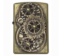 Zippo Lighter Antique Gear Metal Brass Barrel