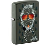 Zippo Lighter, Brass, Green Matt, Standard Size