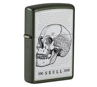 Zippo Lighter, Brass, Green Matte, One Size